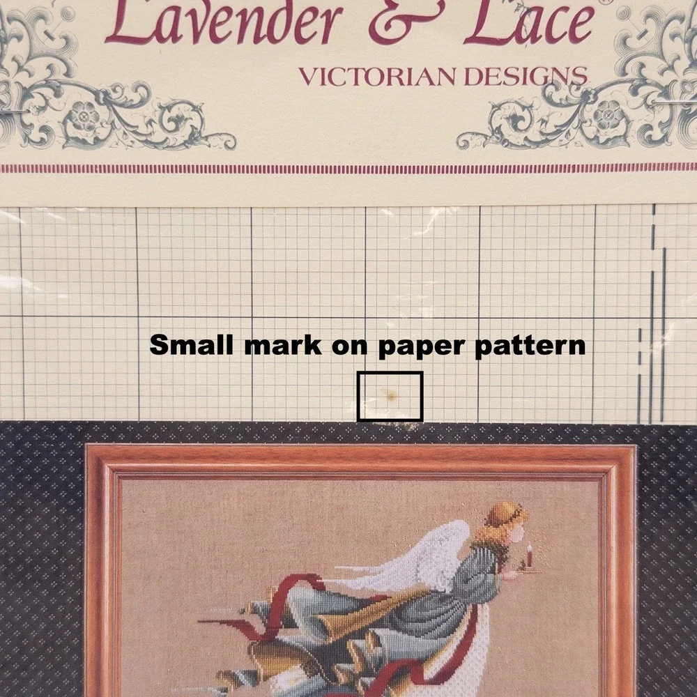 Vintage Lavender & Lace Angel of Light NIP Cross Stitch Pattern L&L 7 Victorian